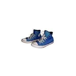 Converse Sparkly Blue Hightop Sneakers - Girl’s Size 3